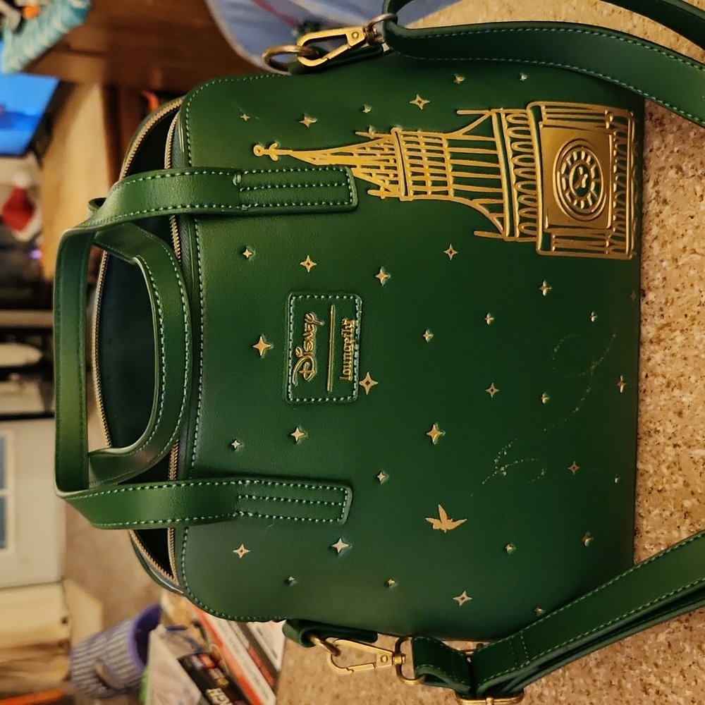 Loungefly Disney Peter Pan Big Ben Green Dome Satchel Bag
